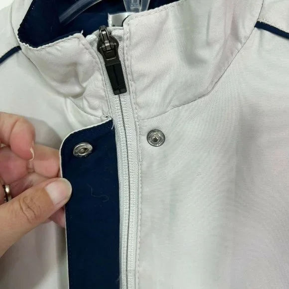 Nike Golf Womens Long Sleeves Full Zip Mock Neck Windbreaker Jacket Size S Cream - Picture 5 of 12